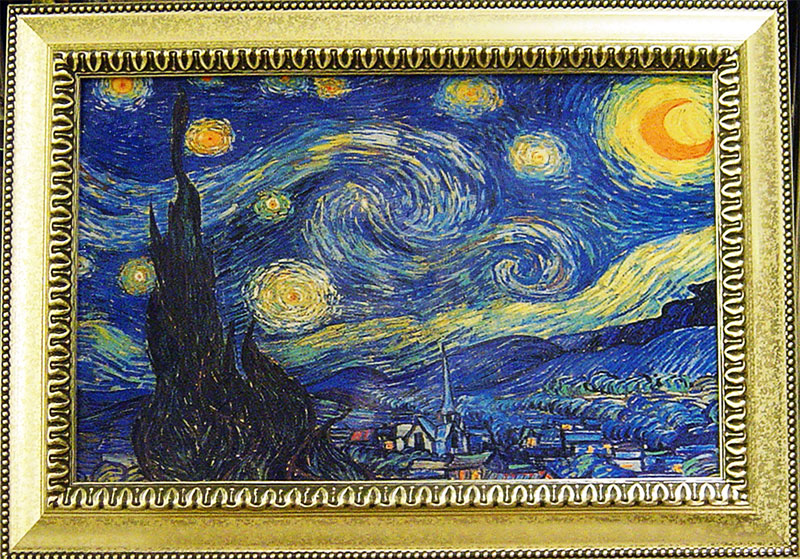 星月夜星空 梵谷名畫starry Starry Night 60x43cm Pchome 24h購物