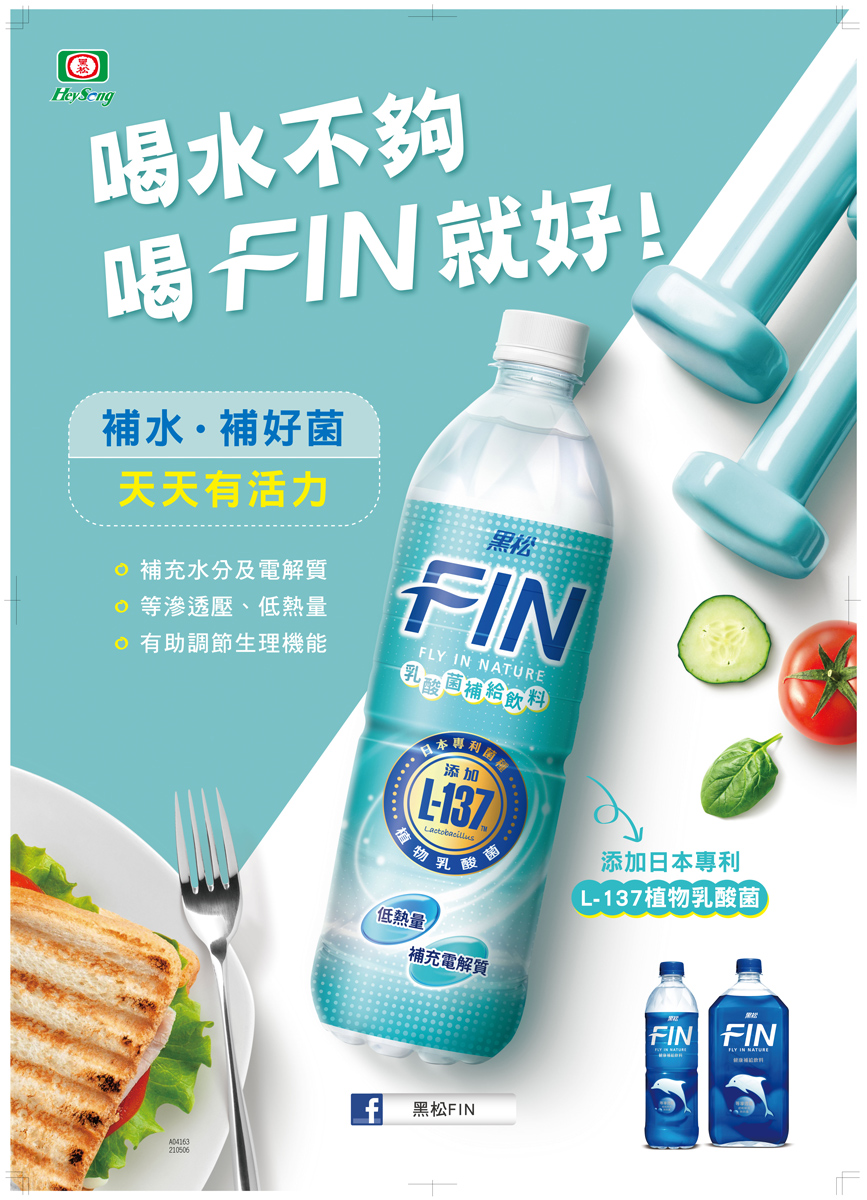 黑松fin乳酸菌補給飲料 乳酸風味 580ml 24入 箱 Pchome 24h購物