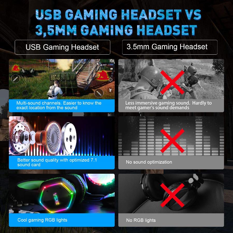 eksa pc rgb gaming headset 7.1