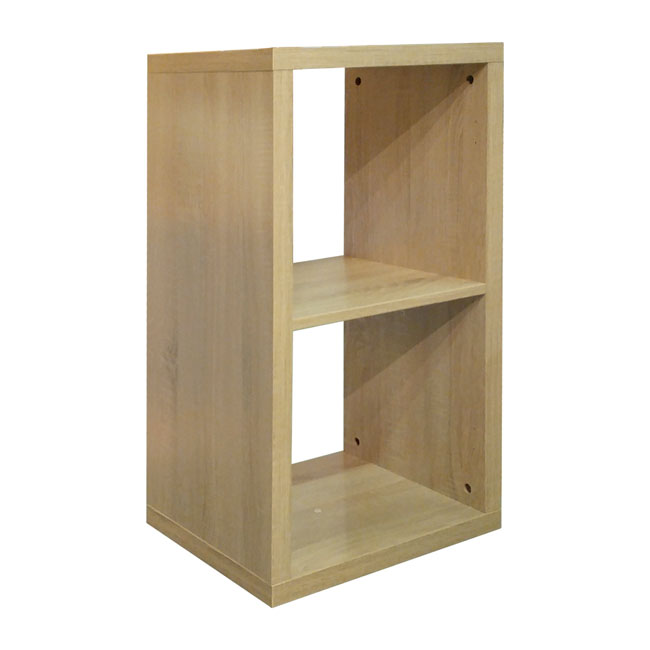 悅家居 空間大師二格櫃 淺橡色 Pchome 24h購物