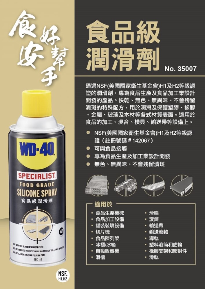 Wd 40 Specialist 食品級潤滑劑360ml Pchome 24h購物