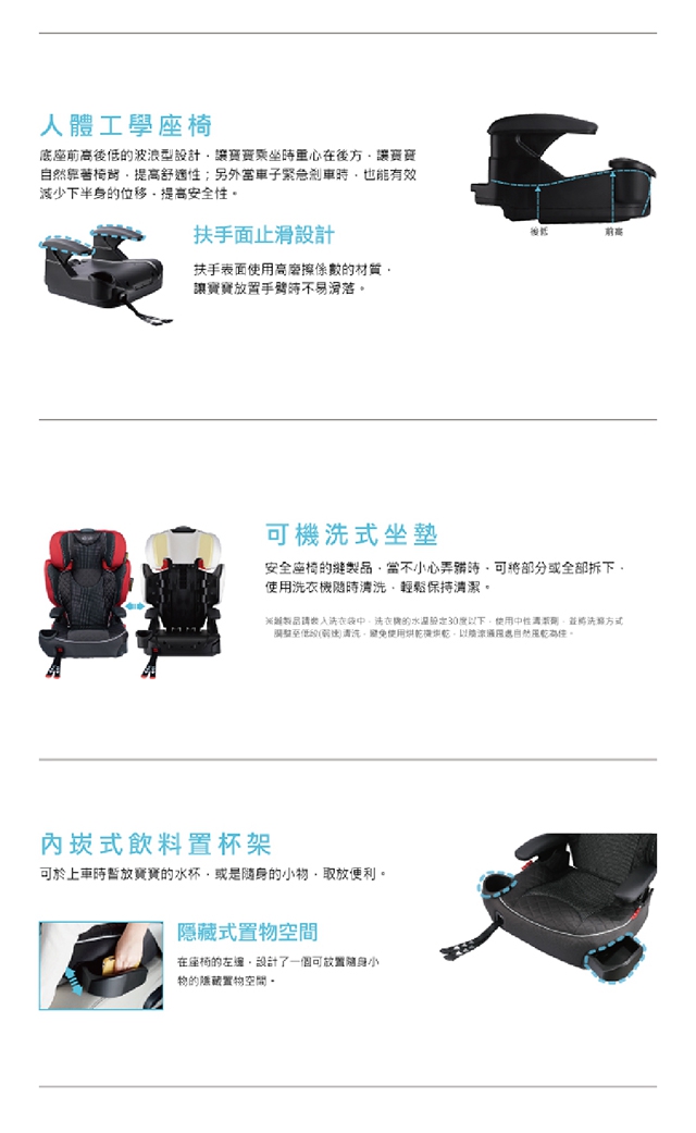 Graco Affix 幼兒成長型輔助汽車安全座椅 2色 Pchome 24h購物