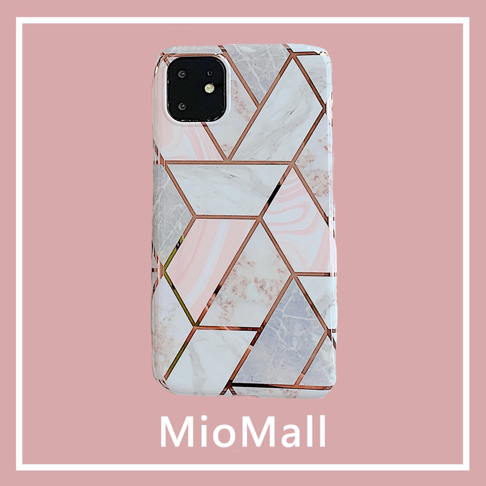 Miomall 米歐廣場 歐風時尚大理石風格 威尼斯拼花大理石 粉 Iphone 6 X Xs 11promax手機殼 Pchome 24h購物