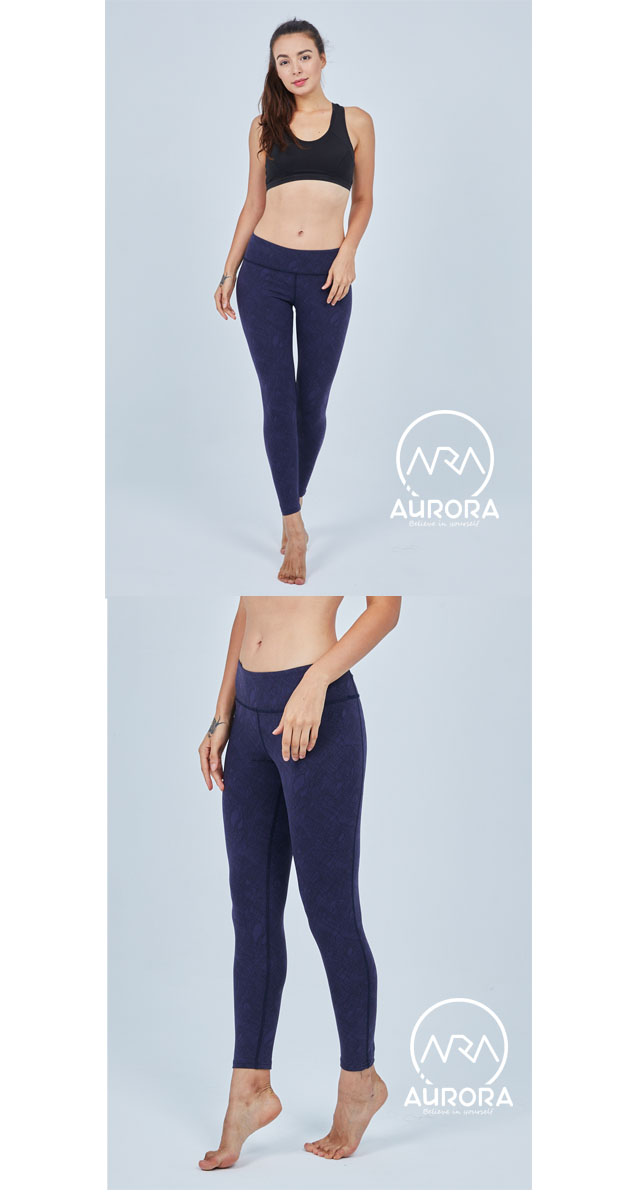 Aurora Stretch Leggings Yoga Pants/Dark Blue Map - Shop aurora-yoga Women's  Yoga Apparel - Pinkoi