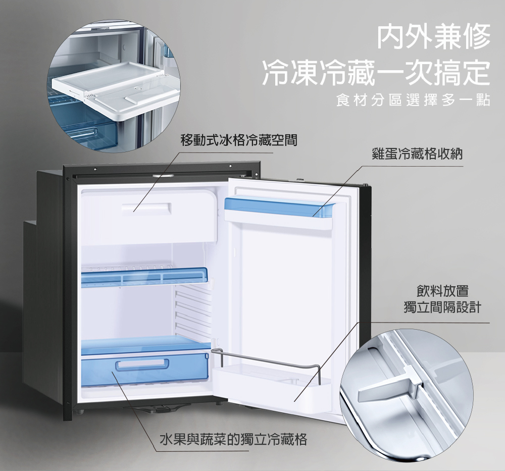 新品上市【DOMETIC】COOLMATIC CRX三合一壓縮機冰箱CRX1080 (80公升)