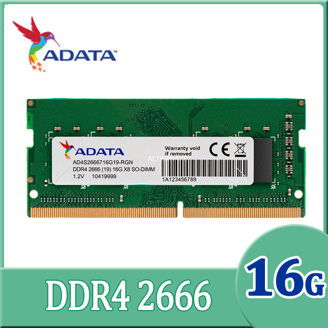 ADATA 威剛 DDR4 2666 16GB 筆記型記憶體