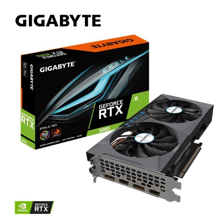技嘉GeForce RTX™ 3060 EAGLE 12G 顯示卡(rev. 2.0)+技嘉 Z590 AORUS ELITE AX+H410M