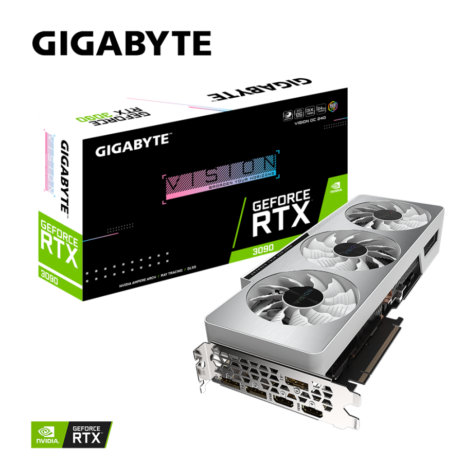 技嘉 GeForce RTX 3090 VISION OC 24G 顯示卡+Z590 AORUS PRO AX+Z590