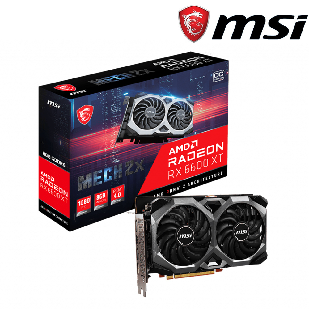 微星 Radeon RX 6600 XT MECH 2X 8G OCV1+MP242+B560M