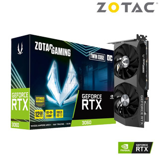 ZOTAC GAMING GeForce RTX™ 3060 Twin Edge OC 12G 顯示卡+B550 AORUS PRO AC