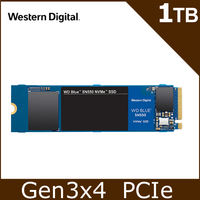 WD 藍標SN550 1TB SSD PCIe NVMe固態硬碟