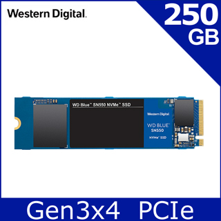 WD 藍標SN550 250GB SSD PCIe NVMe固態硬碟