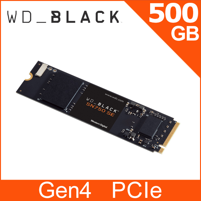 WD 黑標 SN750 SE 500GB M.2 2280 Gen4 PCIe SSD