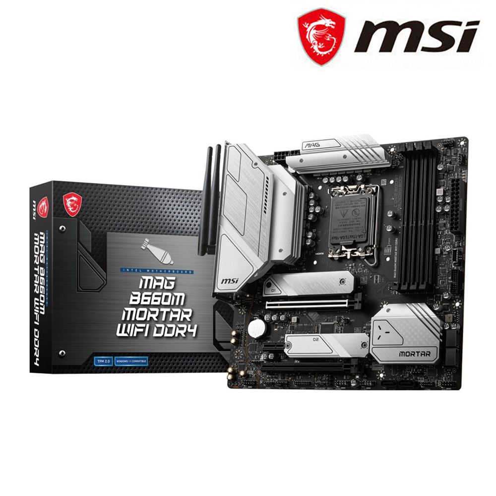 微星 MAG B660M MORTAR WIFI DDR4 主機板