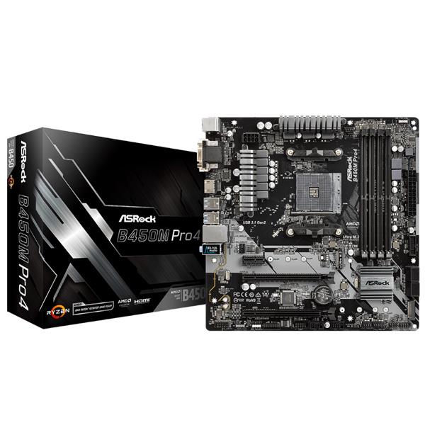 華擎 ASRock B450M Pro4 AMD AM4 M-ATX 主機板