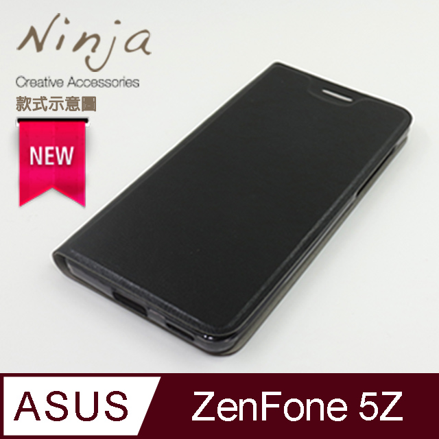 東京御用ninja Asus Zenfone 5z 6 2吋 Zs620kl經典瘋馬紋保護皮套 黑色 Pchome 24h購物